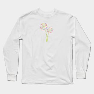 Colorful abstract heart dandelion Long Sleeve T-Shirt